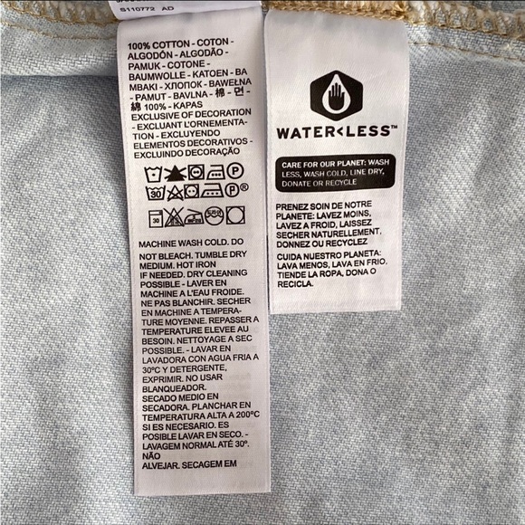 Levi's Silvertab Light Wash Cropped Trucker Jacket Women's Size Large, BRAND NEW - Picture 7 of 10